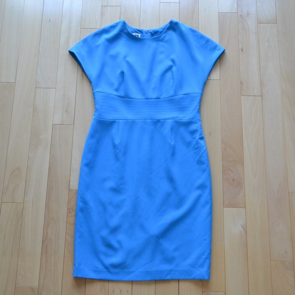 Anne Klein Midi Dress Blue Bodycon Size 10